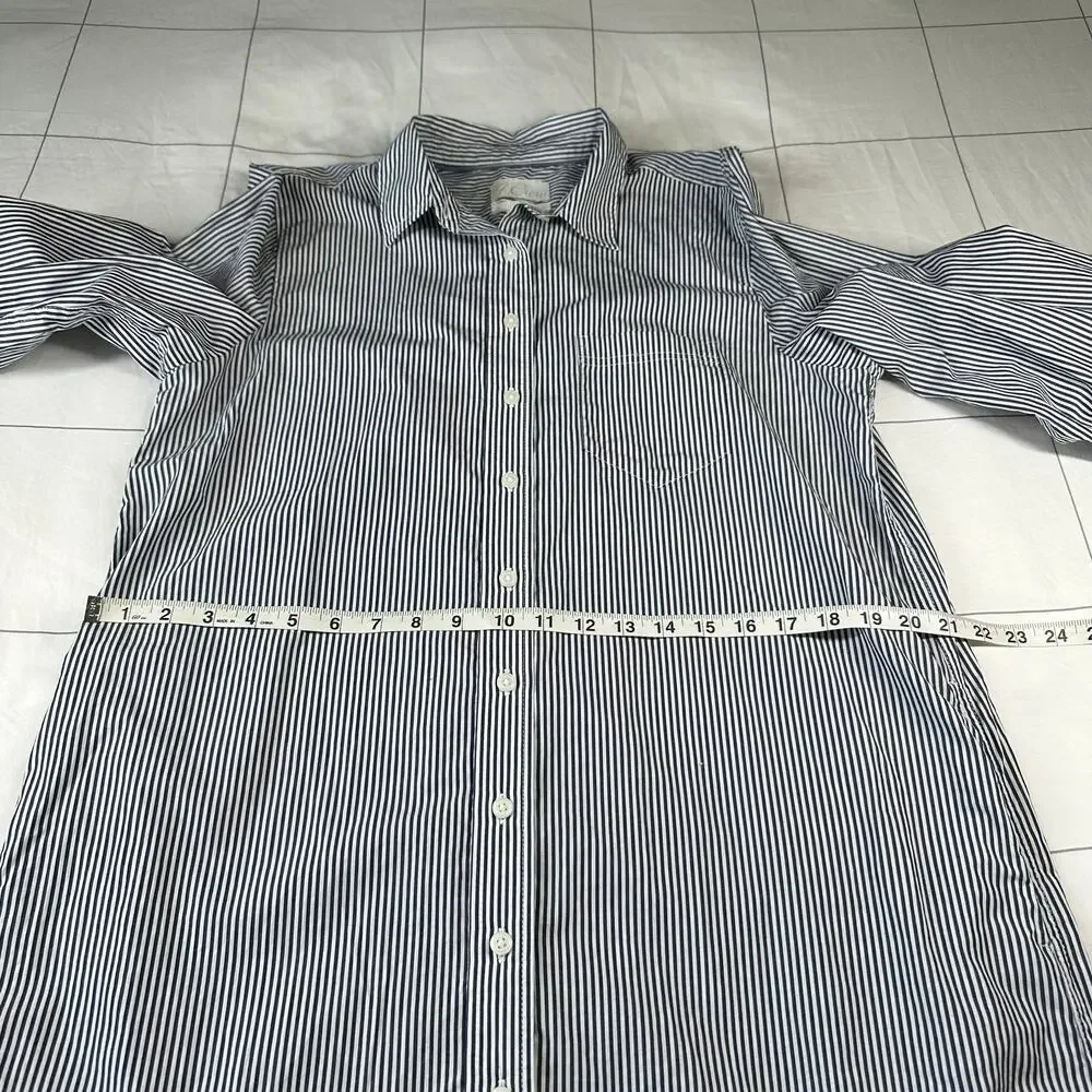 J. Crew Dress Women 2 Classic Fit Crisp Cotton Long Sleeve Button Front Collared